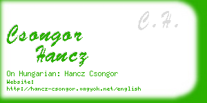 csongor hancz business card